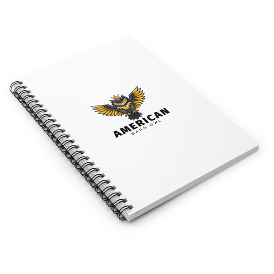 American Barn Owl Spiral Notebook - Ruled Line