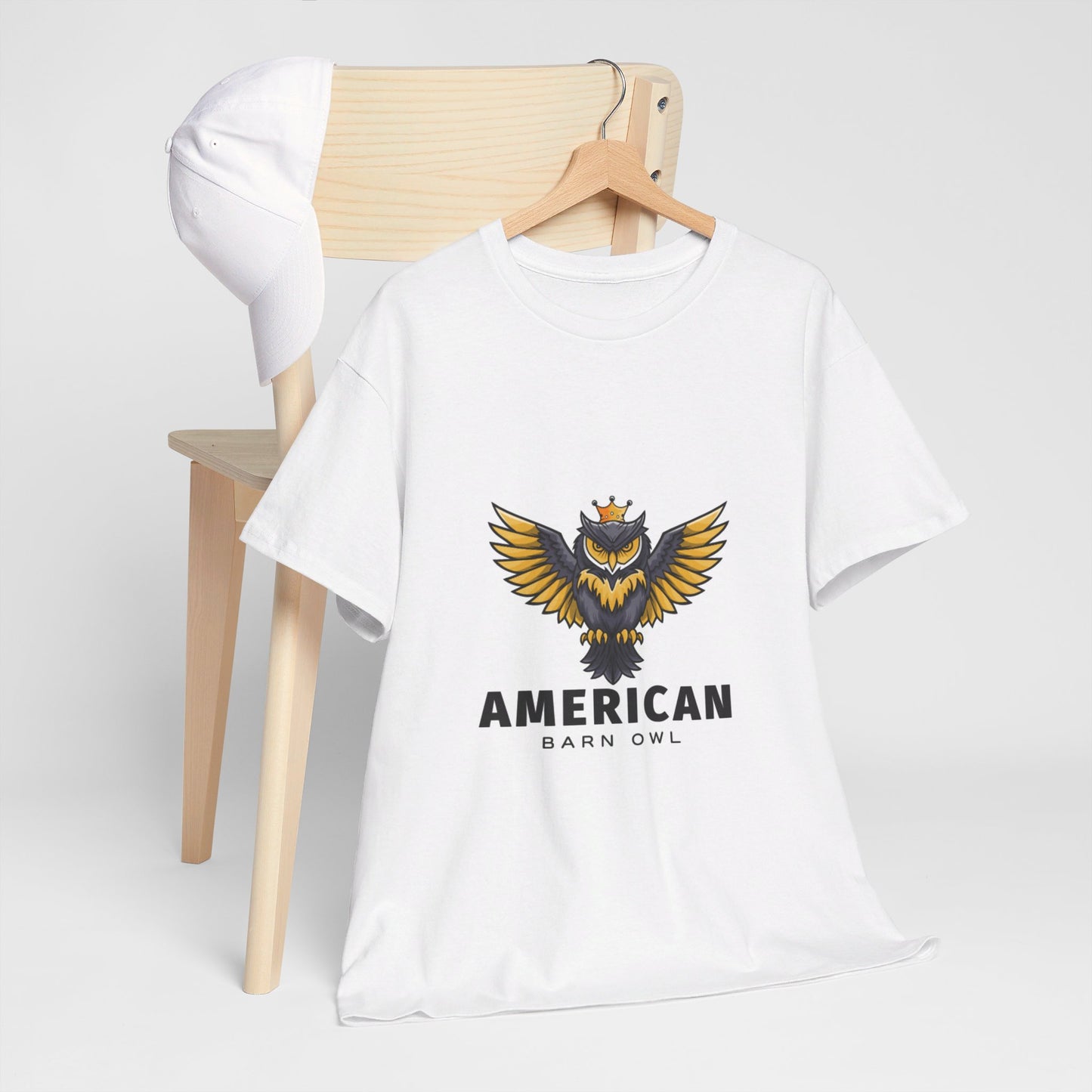 American Barn Owl Unisex Heavy Cotton Tee