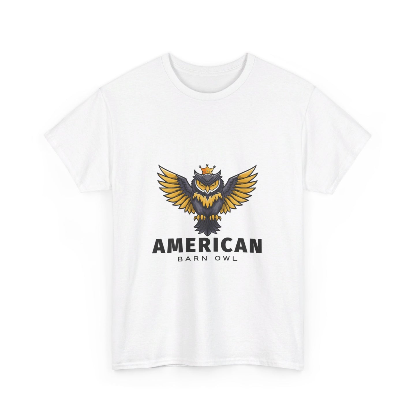 American Barn Owl Unisex Heavy Cotton Tee