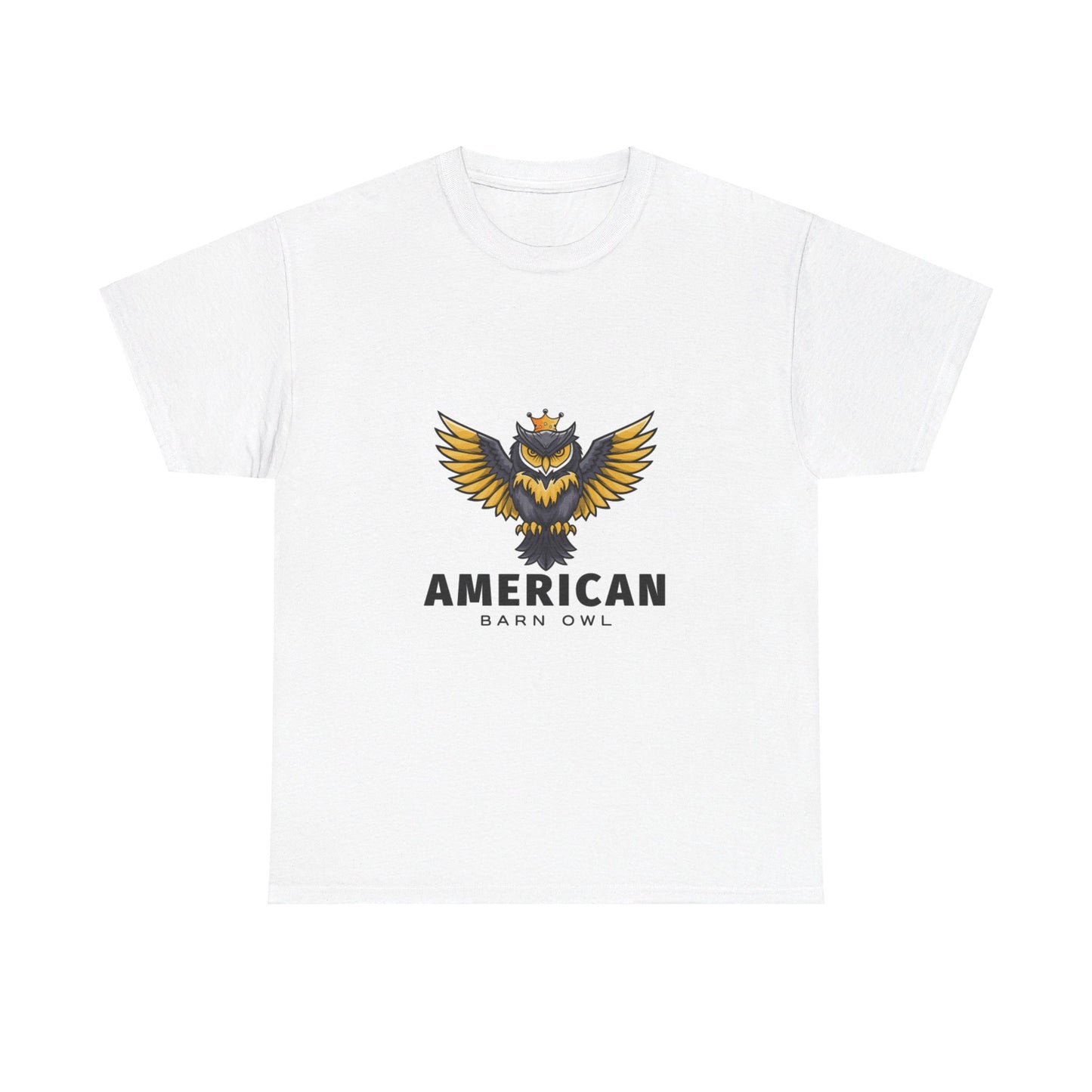 American Barn Owl Unisex Heavy Cotton Tee