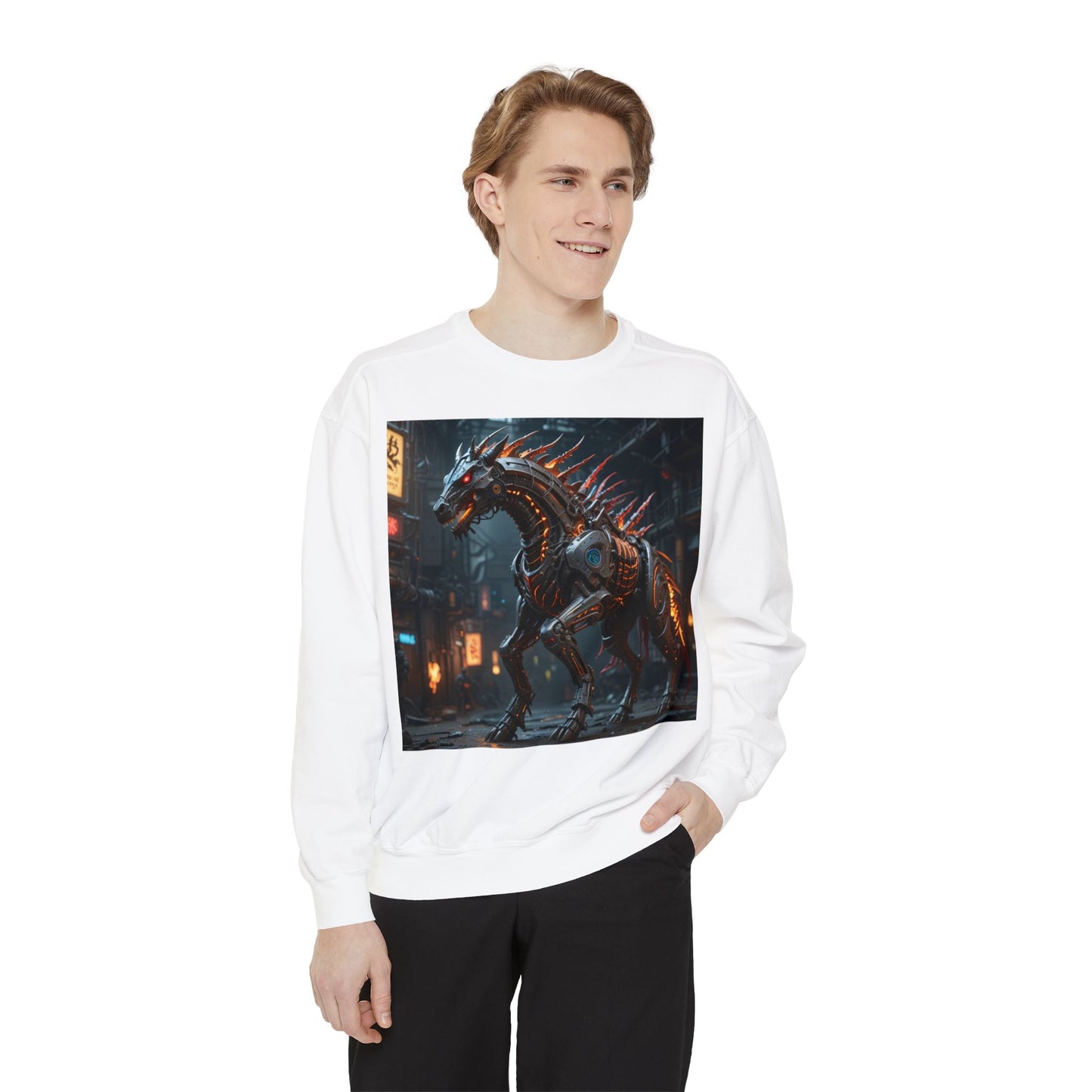 Hell Horse Unisex Garment-Dyed Sweatshirt