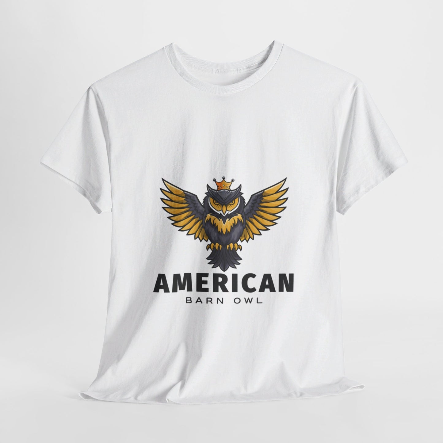 American Barn Owl Unisex Heavy Cotton Tee