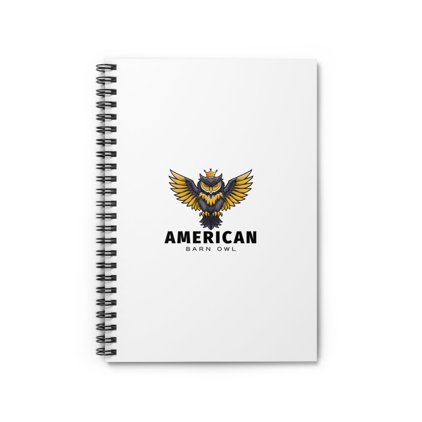 American Barn Owl Spiral Notebook - Ruled Line