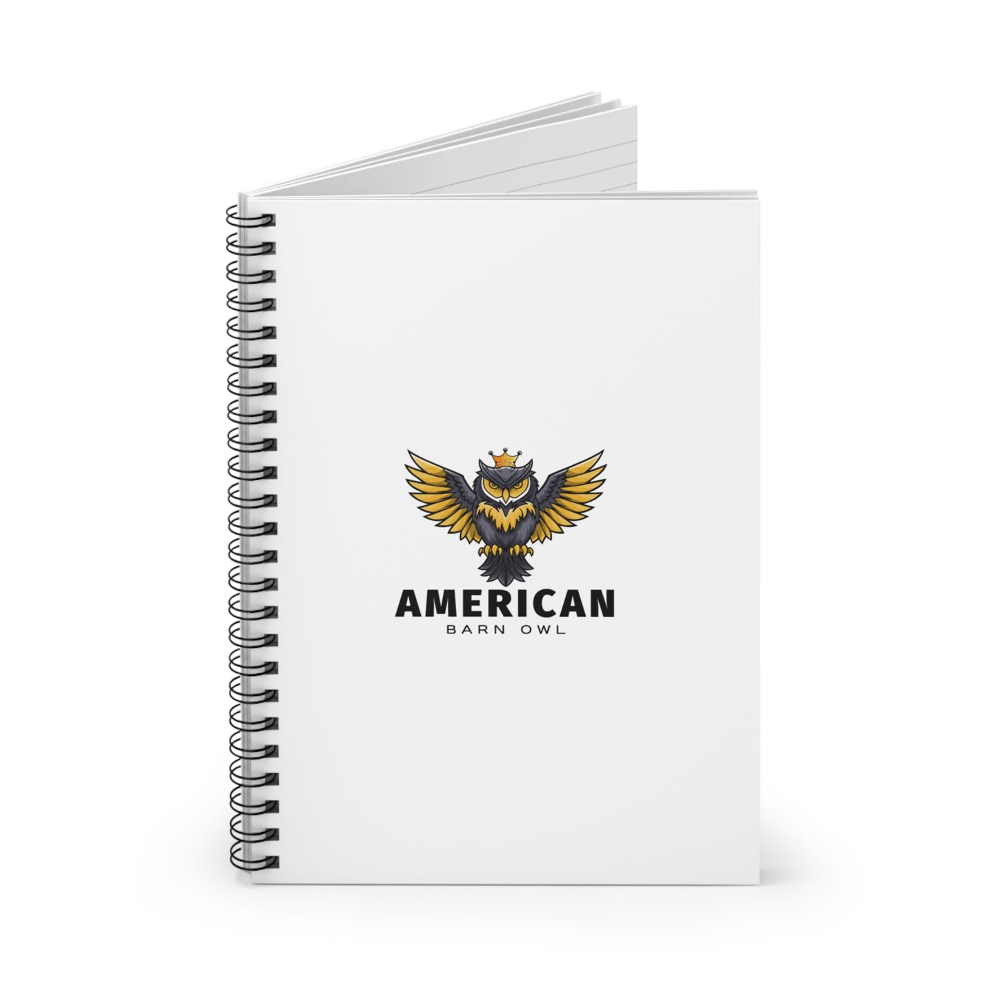 American Barn Owl Spiral Notebook - Ruled Line